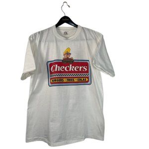 Checkers Burgers Shirt Mens XL Vintage T Shirt 90s Single Stitch Tee Rare USA